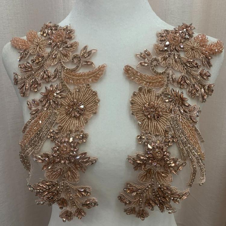 Embroidery Flower Applique Garment Decoration Sewing On Accessories for Stage Performers Gown Ethnic Costume Applique