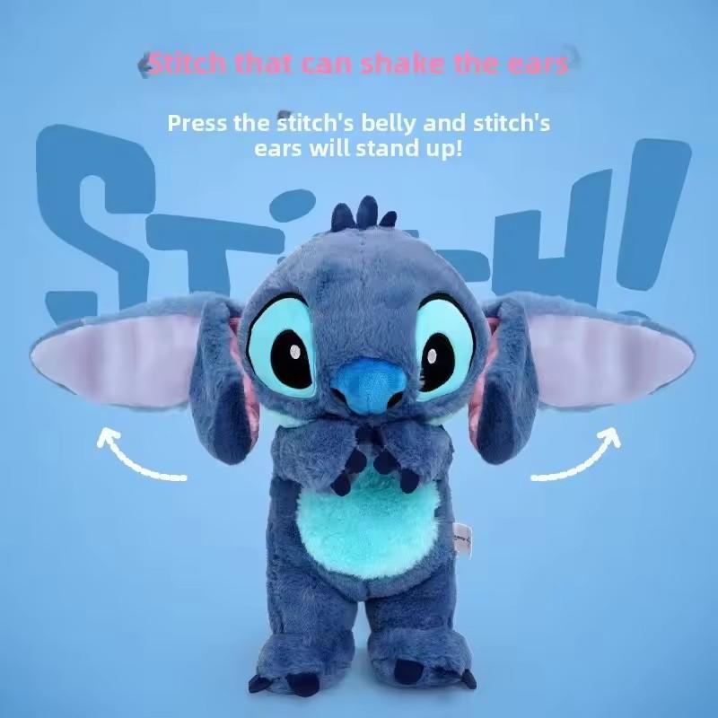 Ultima Păpușă de Pluș LiloandStitch Respirație Copil Peluche Drăguț și Fermecător Jucărie Calmanta Anime Bebeluș Muzică Lumină Jucării de Joacă Roz Stitch Cadouri Copii