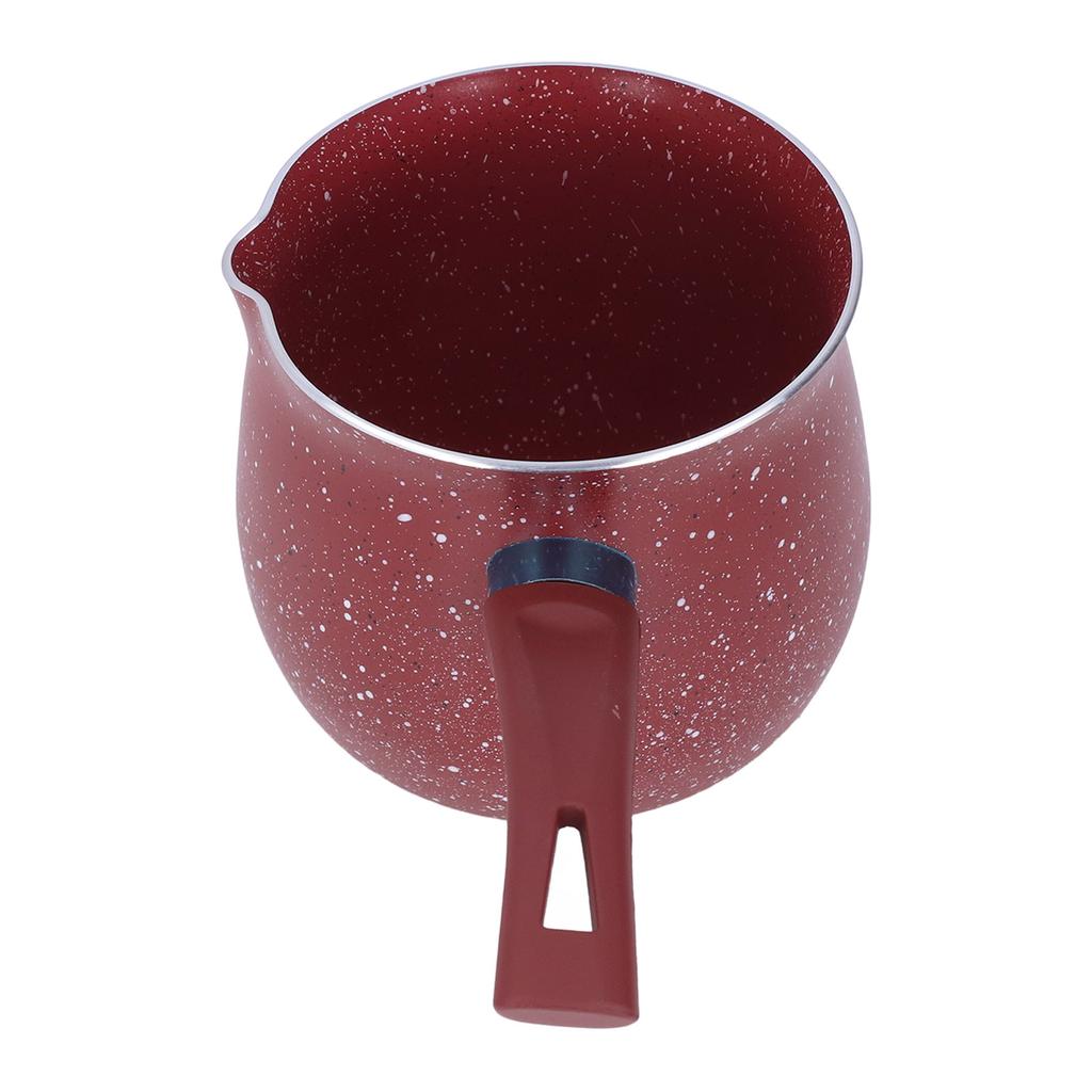 Hliníková slitina Nepřilnavý hrnec na mléko Mini kávovar Kastrol Lehký kuchyňský hrnec na vaření Červený
