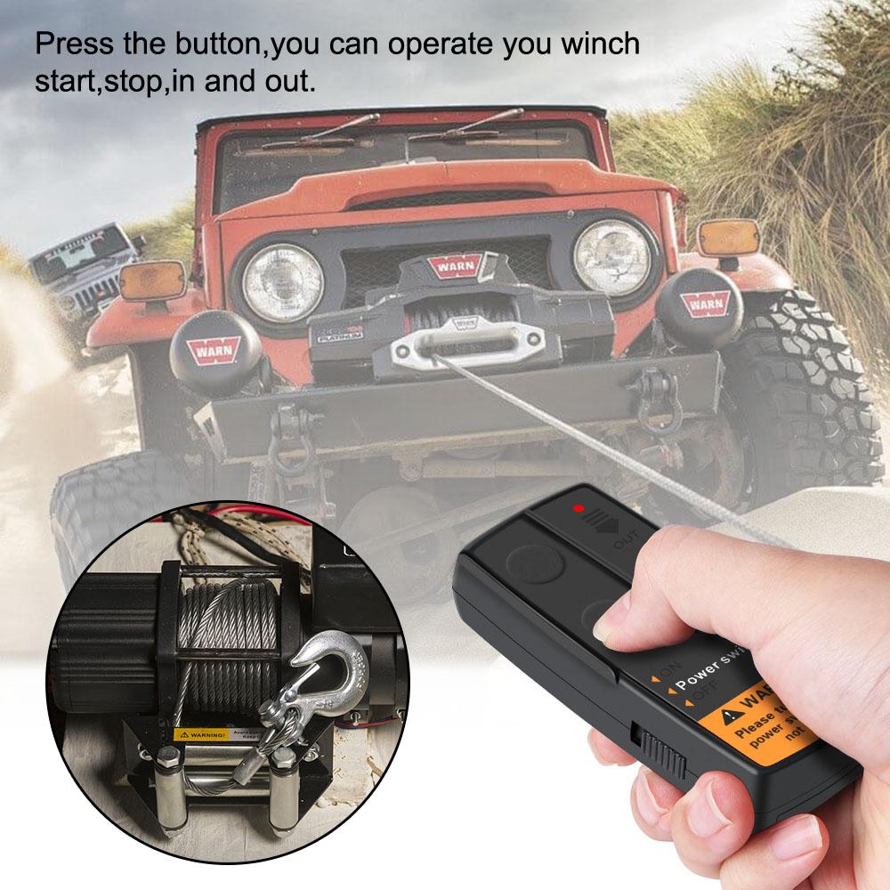 Wireless Remote Control Recovery Kit 2.4G 12V 24V Switch Controller for Jeep Off-road ATV Trailer 72W Electric Winch Universal