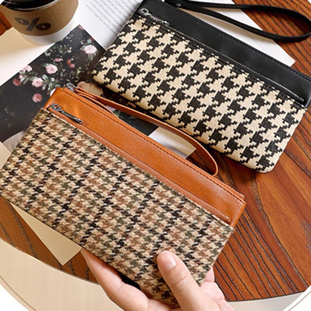 

Korean Style Zipper Clutch Wallet Credit Card Holder Women Long Purse Outdoor чорний