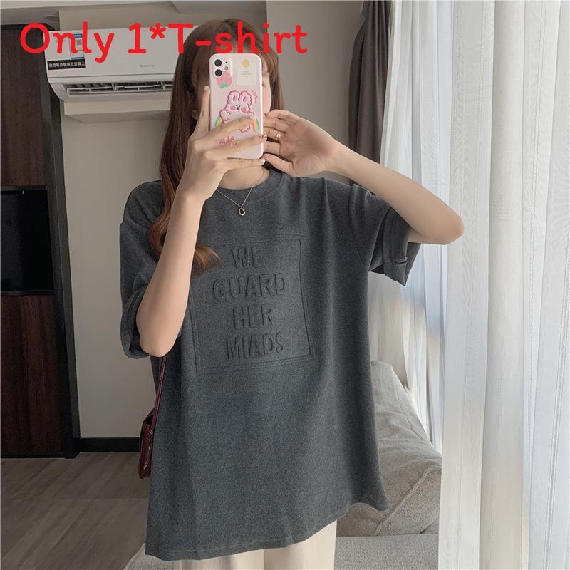 Korean Style Short Sleeve T Shirt With 3d Letter Pattern For Casual Summer Wear