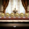 2.4 in Decorative Orbs Glass Balls Set of 6,Mosaic Sphere Globe for Whole Housewares,Wedding/Birthday,Bowls,Vases Dining Table Centerpieces (Gold)