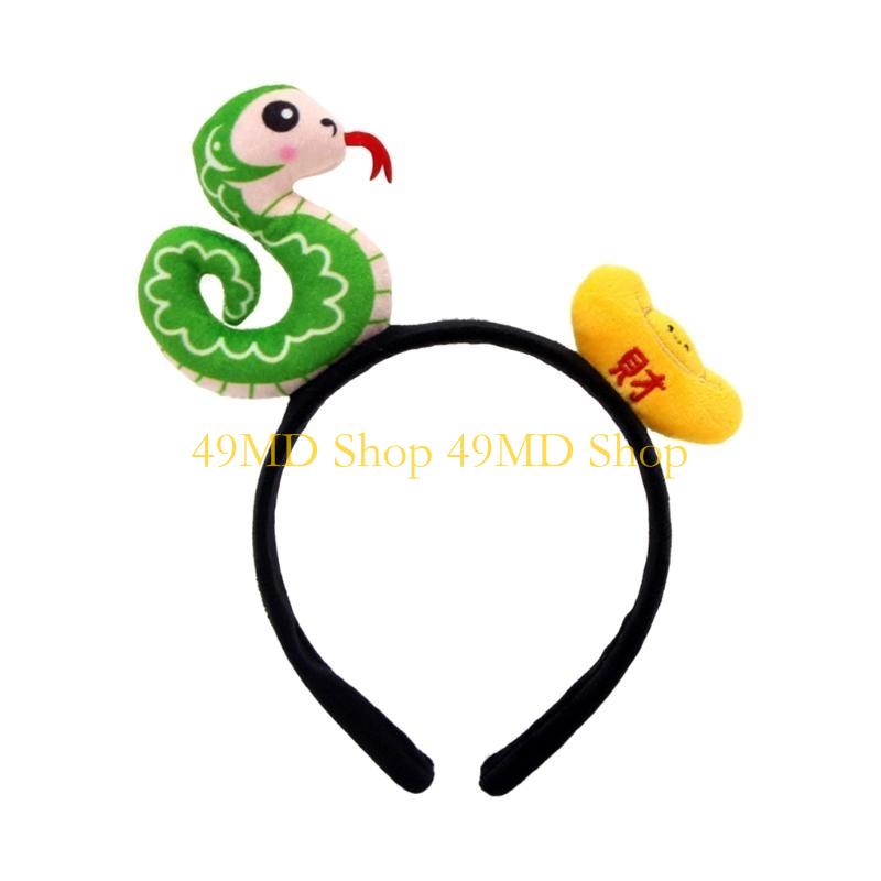 49MD 2025 Headbands Halloween Snake for New Year Headwear for Vacation Travel
