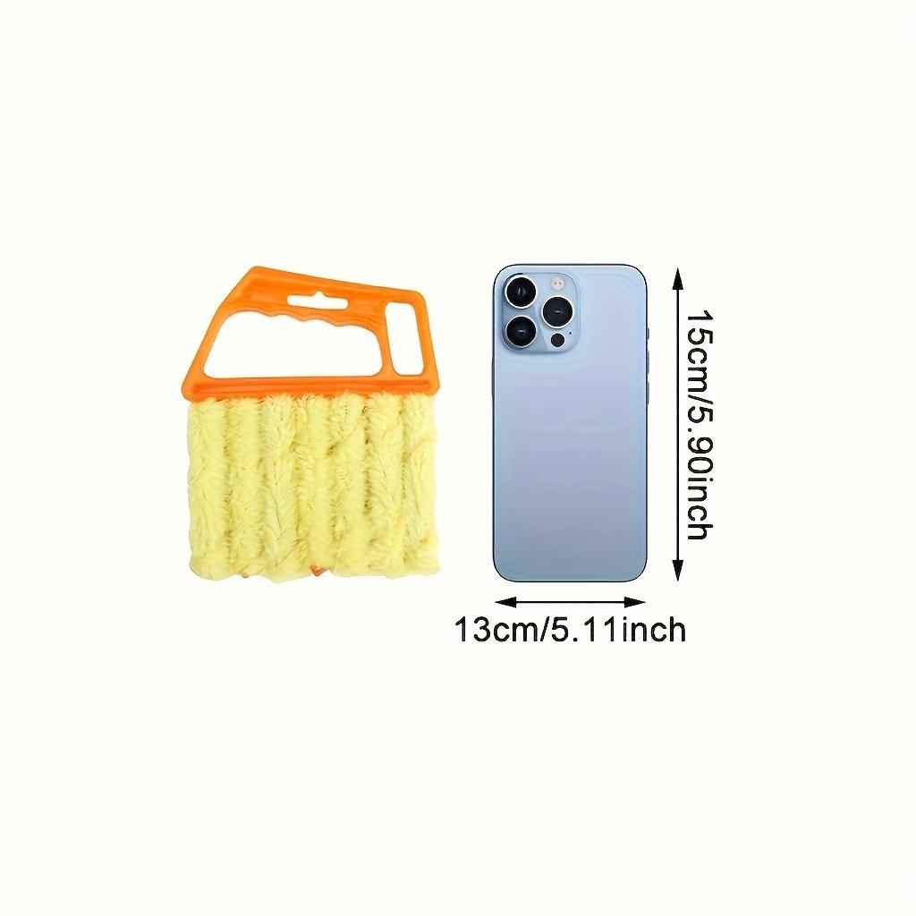 

1/2PCS Blinds Cleaning Brush, Handheld Duster with 7 Microfiber Sleeves for AC, Car Vents & Fans жёлтый