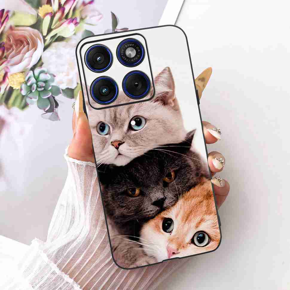 Lovely Cat For Motorola Edge 70 Case Cover Soft Silicone Phone Case For Motorola Edge70 Edge 70 5G Back Cover Bumper