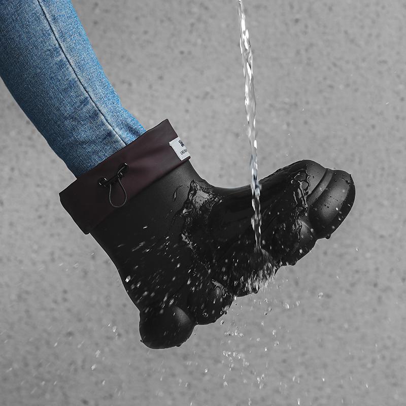 Nuevas botas de lluvia impermeables de moda para mujer, lindas botas de lluvia salvajes para mujer, resistentes al desgaste al aire libre