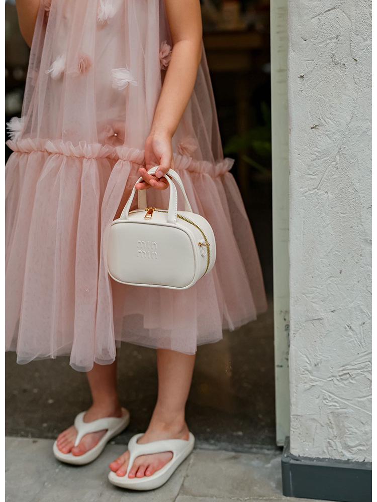 Retro Einfarbige Buchstaben Handtasche & Umhängetasche für Kinder - Vielseitiges Eltern-Kind-Münzfach