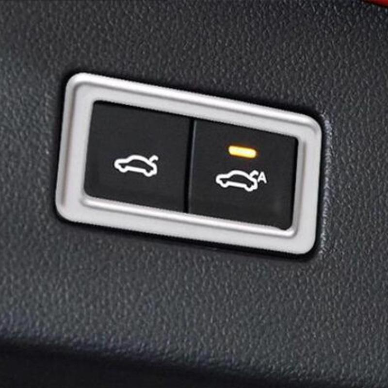 For Volkswagen VW Tiguan L MK2 2016 2017 2018    Car Back Tail Door Rear Trunk Switch Trim Panel Frame Button Lamp