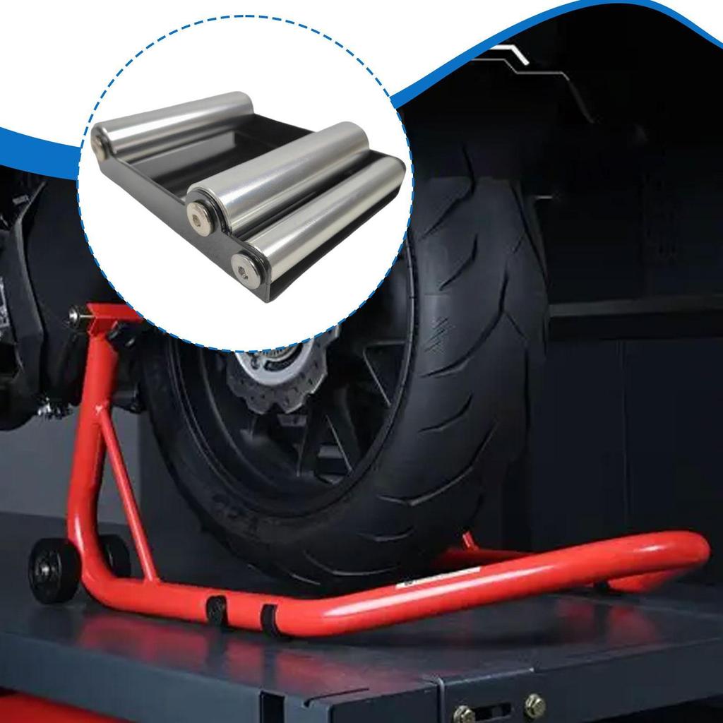 Motorcycle Wheel Cleaning Stand for Tire Cleaning/Chain Lubrication, Replacement Roller Bracket