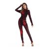 Versatile Women Halloween Scary Skull Skeleton Jumpsuit For Cosplay