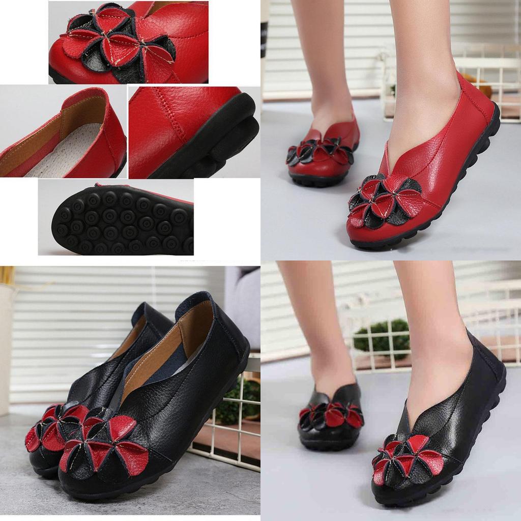 Versatile Soft Sole Flat Shoes With Classic Round Shallow Mouth For Moms