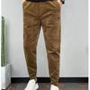 Celebrity-Style Corduroy Six-Pocket Men's Skinny Pants - Trendy Spring/Autumn Casual Nine-Point Fit