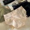 Women's Spring and Summer Sexy Ice Silk 5A Antibacterial No Trace Breathable Comfortable Mid-waisted Briefs