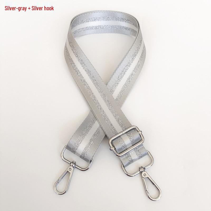 Adjustable 3.8cm Striped Nylon Crossbody Shoulder Strap for Women's Bag Replacement