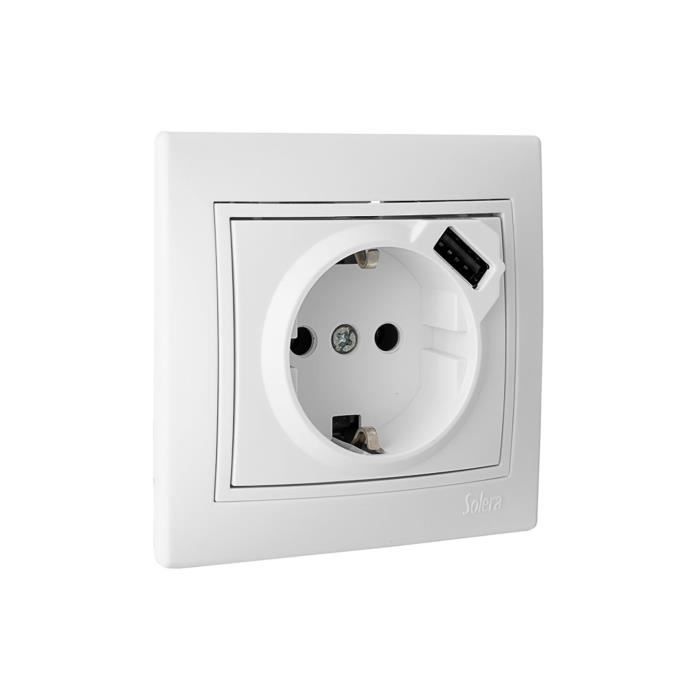 GENERIQUE - Base Bipolaire T/Tl 16a 250v Usb S.Europa Solera Erp60usb-U