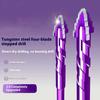1/4/6Pcs Four-Edged Sawtooth Drill Bits High Hardness Rust Resistant Multifunctional Four Blade Serrated Eccentric Drill Bits