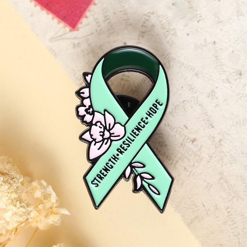 International AIDS Awareness Brooch: Strength, Resilience, Hope Enamel Pin for Women