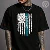 Peterbilt American Flag Moto Cotton T-shirt Summer Casual Short Sleeved Basic TShirt Round Neck