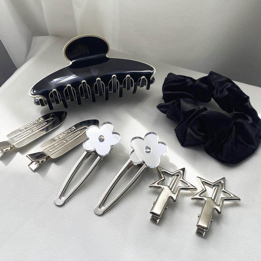 

Набор из 8 французских шпилек для волос, аксессуары для волос, простые и стильные заколки, зеркало, заколки для волос с цветами, заколка для волос для девочки, аксессуары для волос