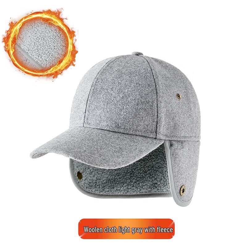 Men s Wool Blend Ear Flap Baseball Cap