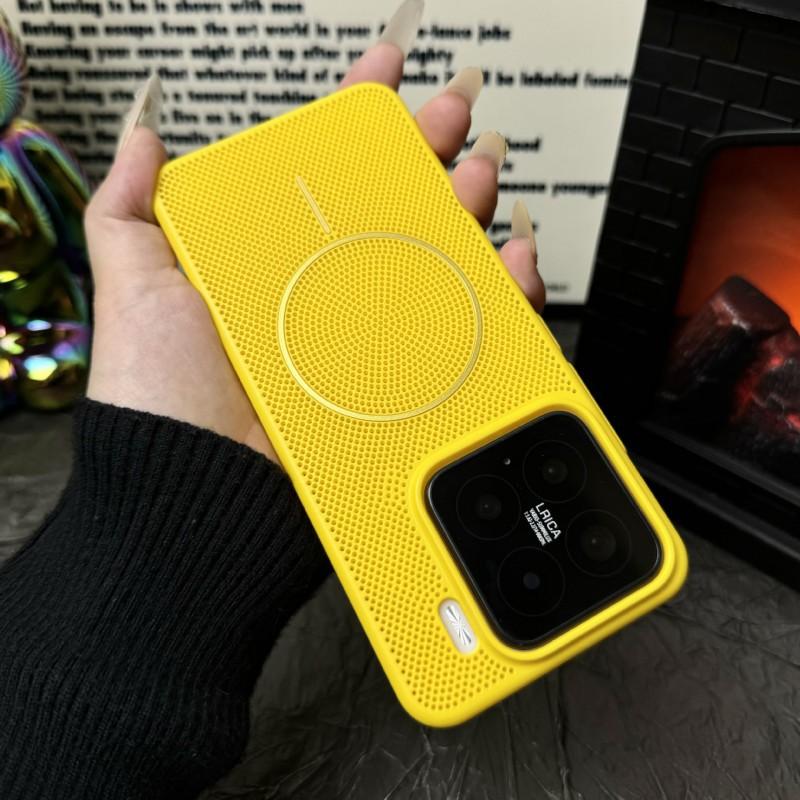 

Подходит для Xiaomi 17PROMAX Тонкий Круглый Магнитный Присасывающийся Сетчатый Термоотводящий Чехол для Телефона 15 Ощущение Кожи Макаронный Защитный Xiaomi 15