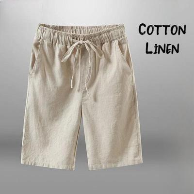 Herren Shorts für Männer Baumwolle Leinen Lässige Atmungsaktive Strandshorts Kurze Jogginghose für Herren Urlaub Fitnessstudio Basketball