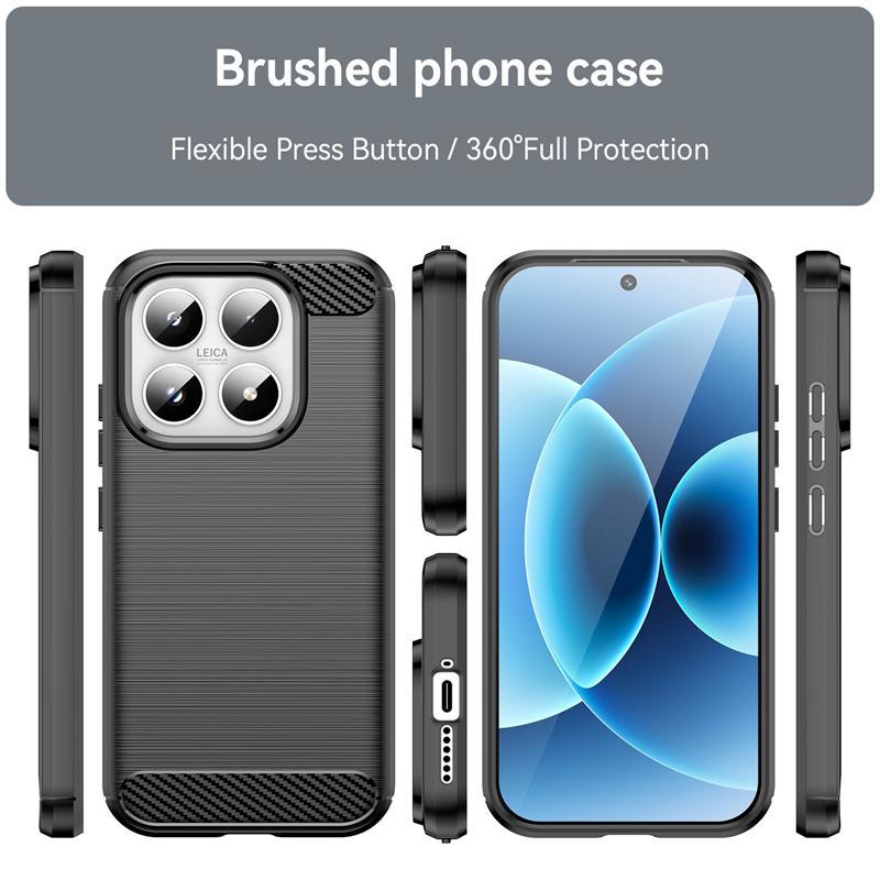 For Cover Xiaomi 17 Case For Xiaomi 17 Pro Max Anti-knock Shockproof Soft TPU Silicone Carbon Fiber Back Case For Xiaomi 17 Case