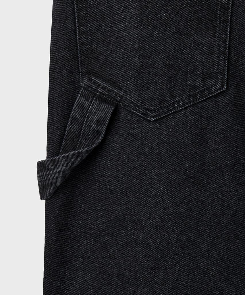 Beulaendideu Double Knee Carpenter Denim Shorts [Washed Black]