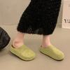 Platform-soled Boken Shoes Bag Head Half Slippers Women's Shoes Wear 2025 New Spring and Autumn Half-pedal Toboken Shoes