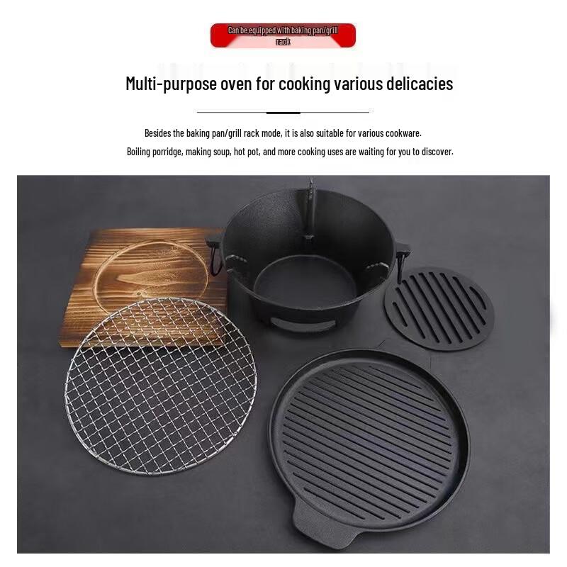 Litinový uhlíkový gril a ohniště