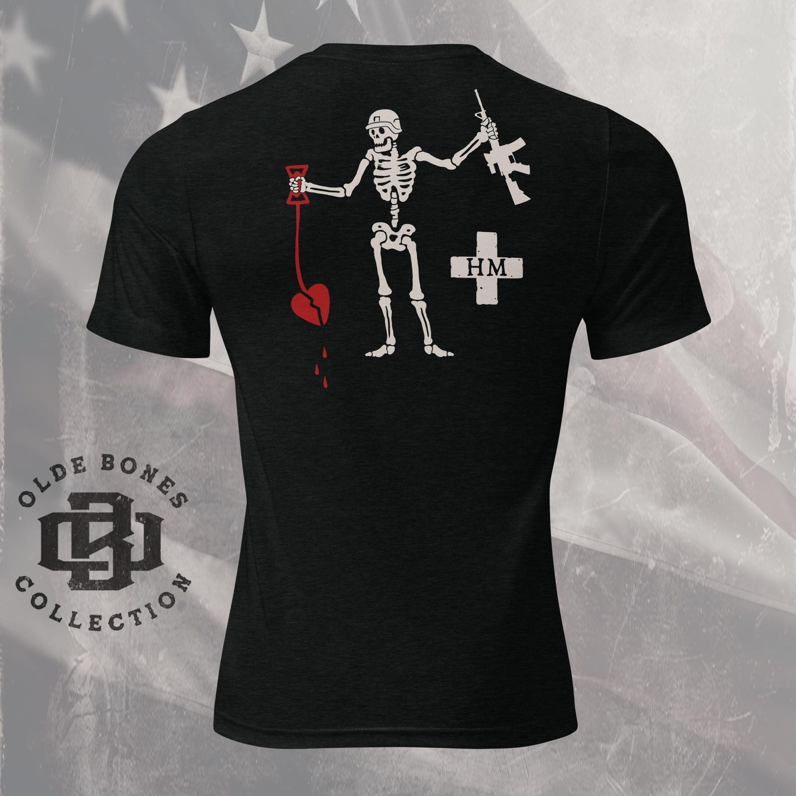 Corpsman Tri-Blend Black Military T-Shirt L
