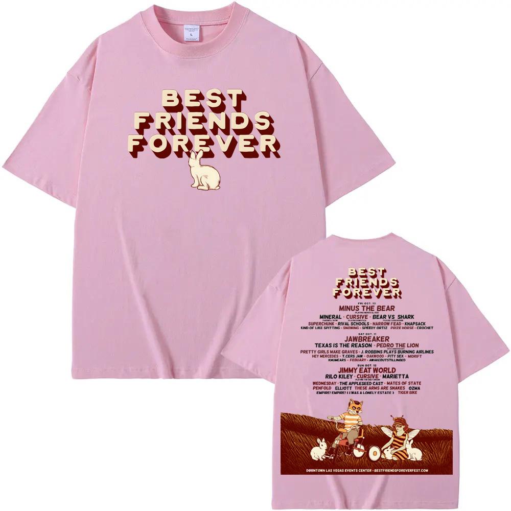 Best Friends Forever 2025 T Shirt Short Sleeve Fashion Round Neck Tee-shirt 100%Cotton Soft Tshirt Summer Tops