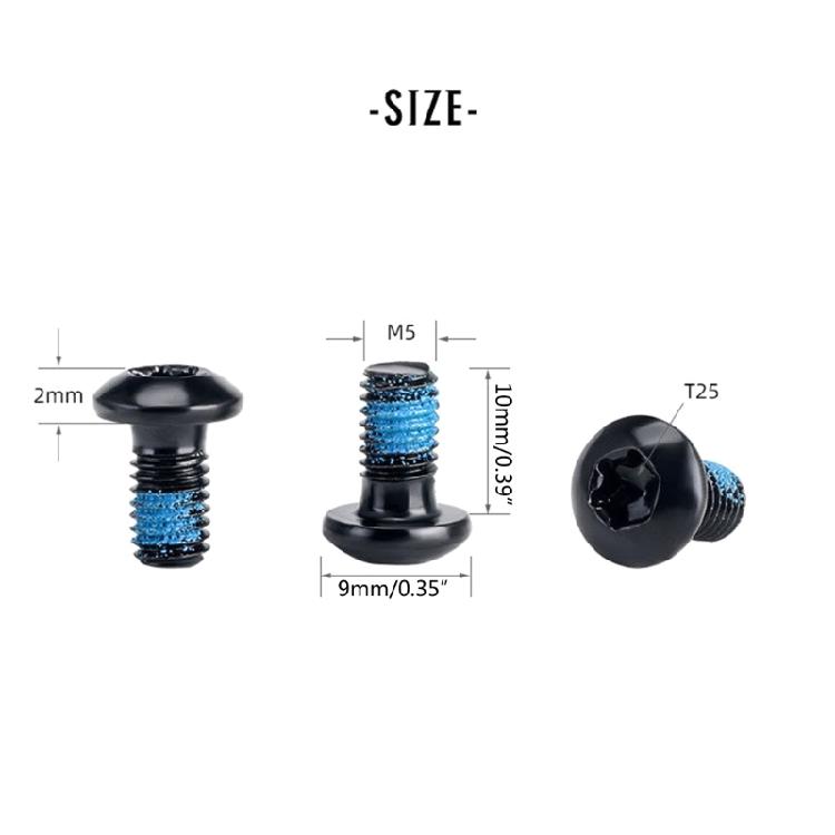 20 Pcs Bicycles Rotor Screws Anti Skid Bike Disc Brake Rotor Bolts Screw
