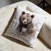 Hot HHoney Bear Paintinged Cushion Cover Soft Decorative Pillow Case Suitable for Bedroom Sofa Car Travel Use