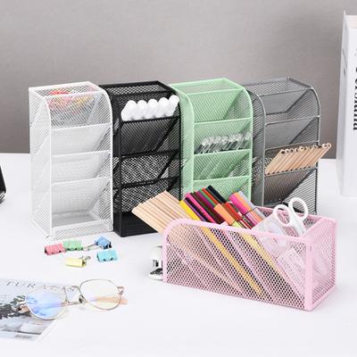 Stifthalter, multifunktional, großes Fassungsvermögen, ausgehöhltes Design, schräg eingesetzt, mehrere Schichten, Stift-Make-up-Pinselhalter, Büromaterial