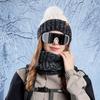 Winter Knit Hat And Scarf Set With Windproof Neck Protection For Women Outdoor Casual Wear