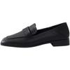Flat Bottom Retro Small Leather Shoes Women's Shoes New Spring, Autumn and Winter Black Loafer Square Head Single Shoes