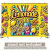 2D Pop Art Lemonade Backdrop with Lemons, Drinks, Straws & Bubbles Photography Background Banner