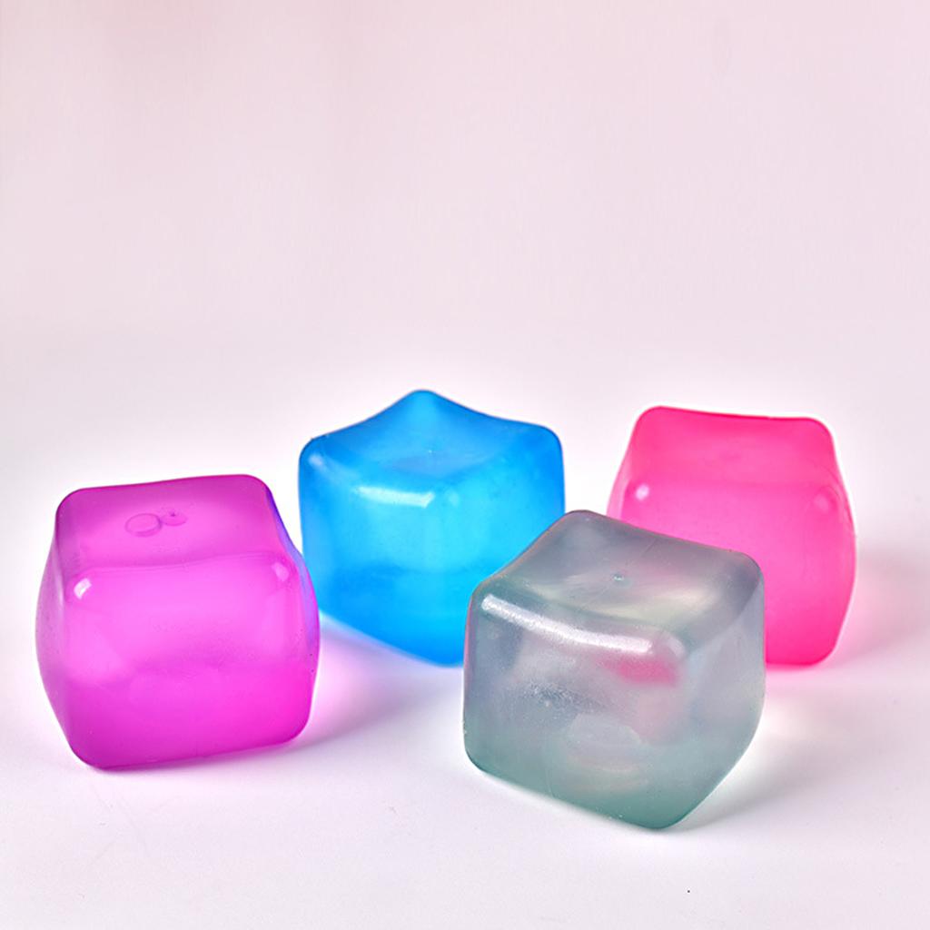 Square Gel Ice Cube Kneading Music Slow Rebound Maltose Ice Cube Pressure Relief Ball Halloween Christmas Gift