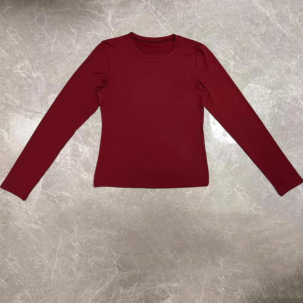 European and American Women's Casual Slim Fit Long Sleeve Pullover T-shirt Streetwear Set