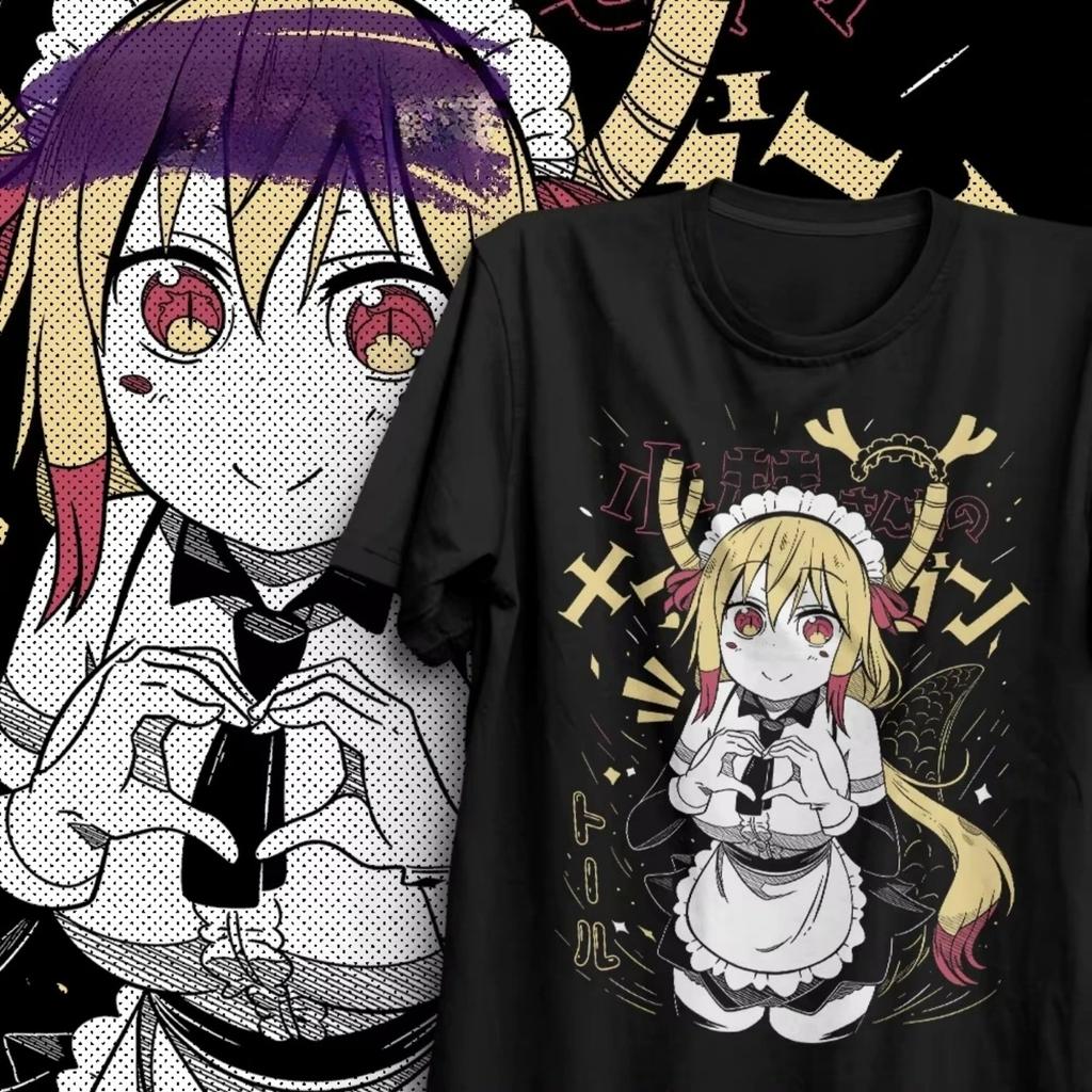 2025 Summer Hot Sale Pure Cotton Dragon Maid – Kobayashi Unique Pure Cotton Oversize Shirt Graphic Unisex High Quality Tops Tees