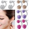 1 Pair Women Fashion Earrings Hypoallergenic Shaba Ball Ear Studs Dangle Gift For Women