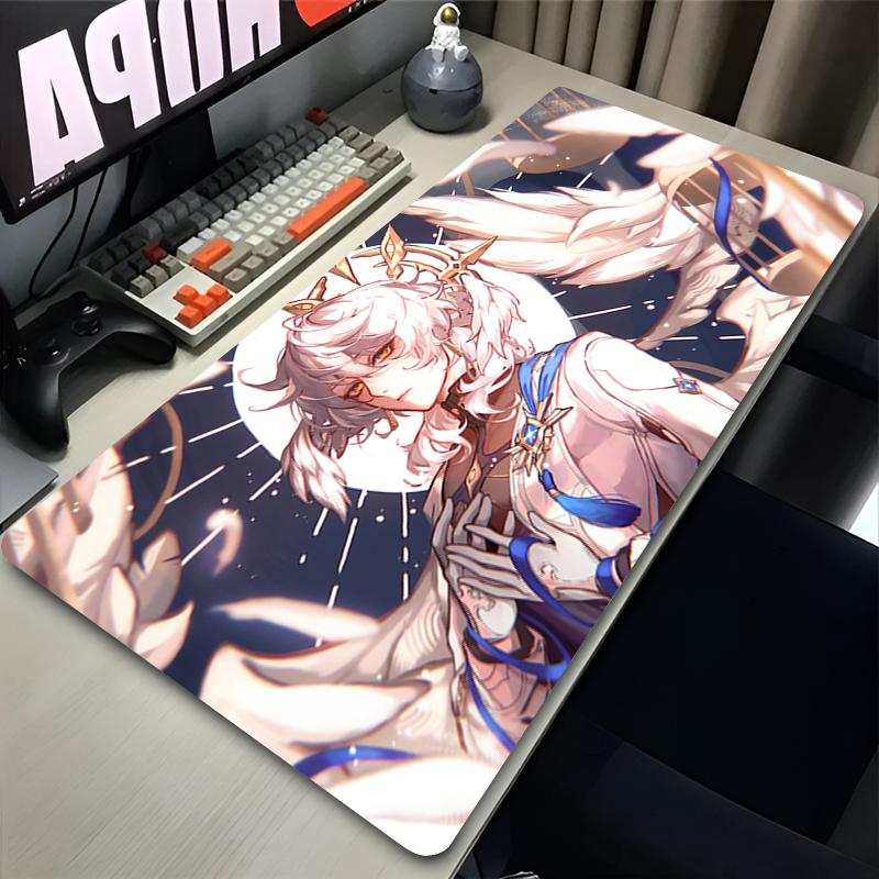 Kawaii Angel Mouse Pad Honkai Star Rail Sunday Large XXL Notbook Gamer Extended Desk Mat Japanese Anime Esports Gaming Mousepad