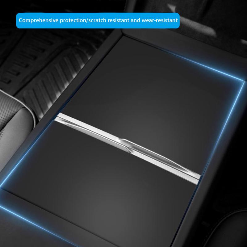 For Tesla Model3Y Highland Juniper Center Console Panel Sticker Suede Film Carbon Central Control Cover Car Interior Accessories