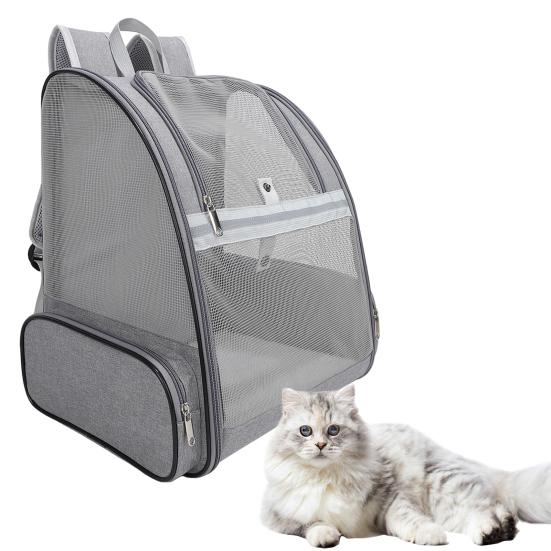 Σακίδιο Μεταφοράς Γάτας Φορητό Μεταφορέας Κατοικίδιων για Μεσαίο Μικρό Σκύλο Γάτα Έως 5 κιλά Αεριζόμενο Διχτυωτό Μεταφορέας Ταξιδιού Σκύλου για Πεζοπορία, Βόλτα, Εξωτερική Χρήση