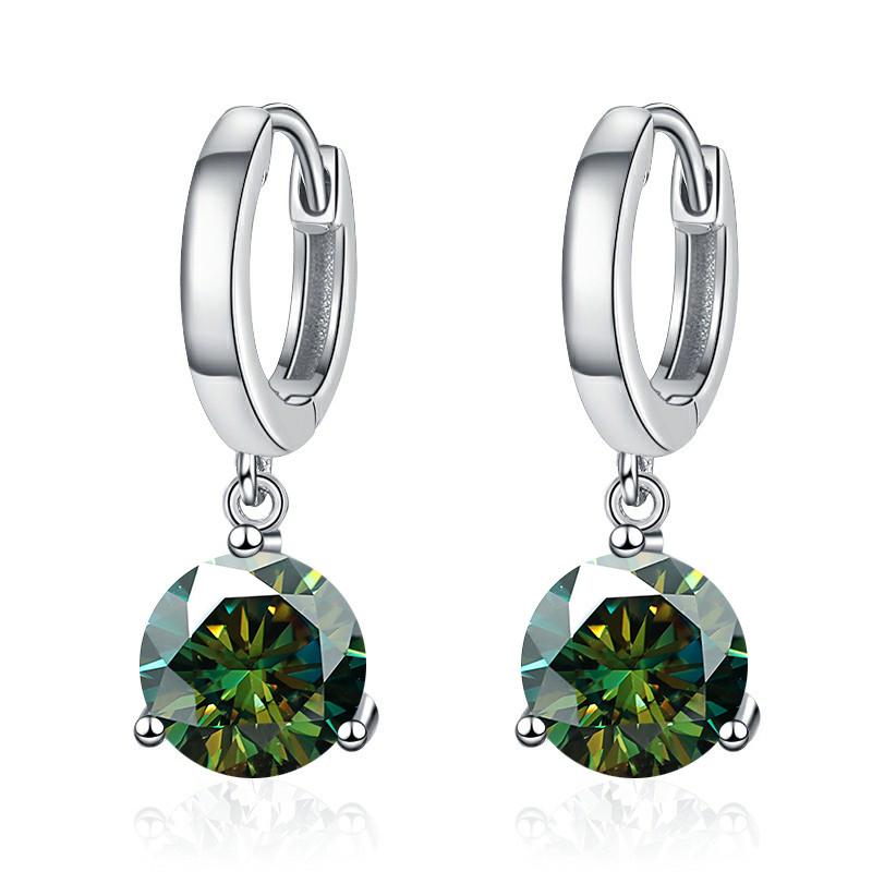 1ct/ 2ct/4ct Moissanite Diamond Earrings S925 Sliver Orginal Drop Earring Wedding Bride Jewelry with for Women