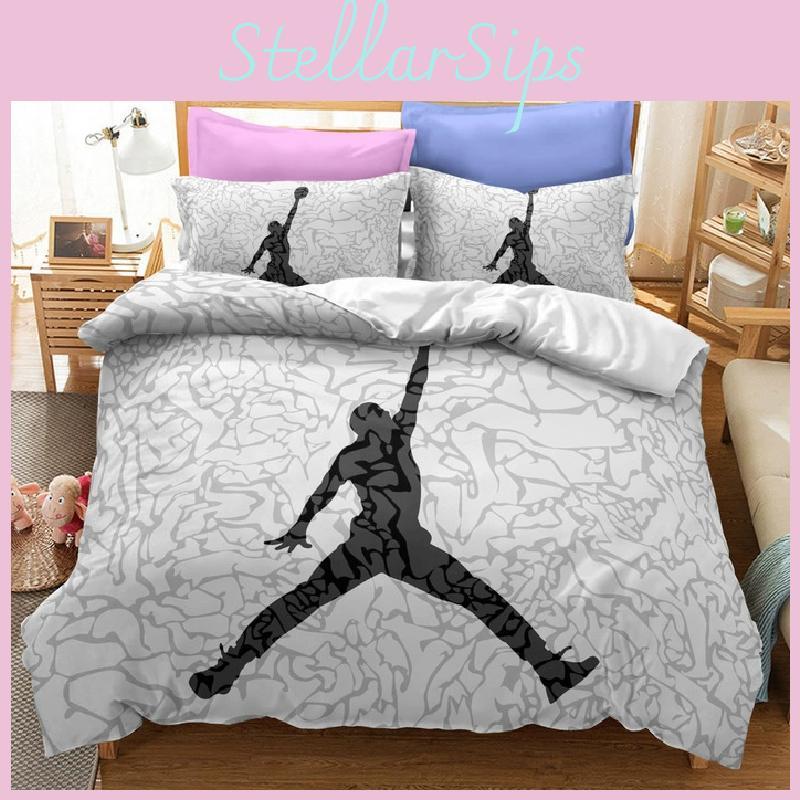 Series Basketball Michael Bedding Duvet Cover Pillow Case Set Bedroom