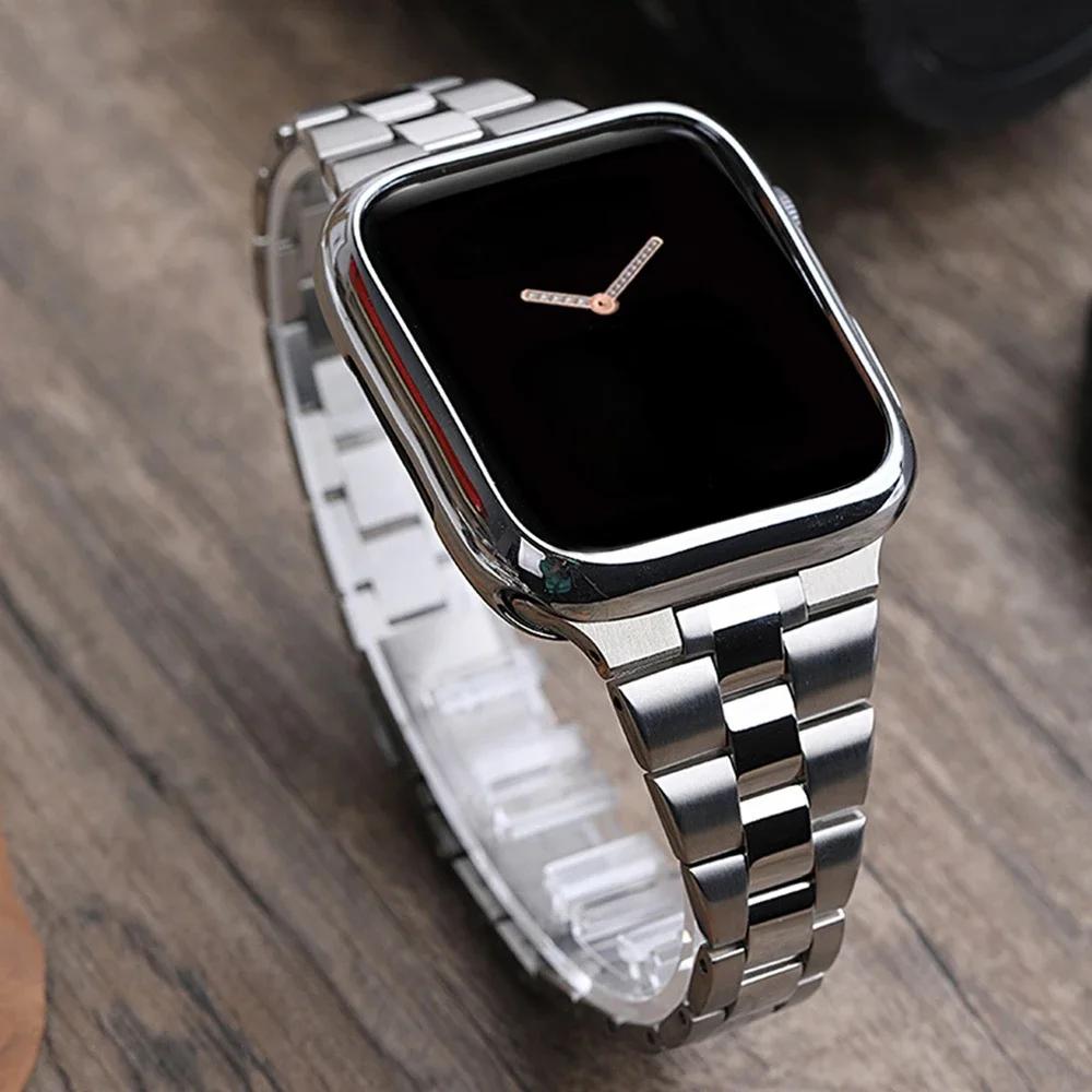 Women Stainless Steel Slim Bracelet For Apple watch Ultra3 11 10 9 8 7 49mm 40 42 41 45 46mm Band for iWatch Luxury Metal Strap
