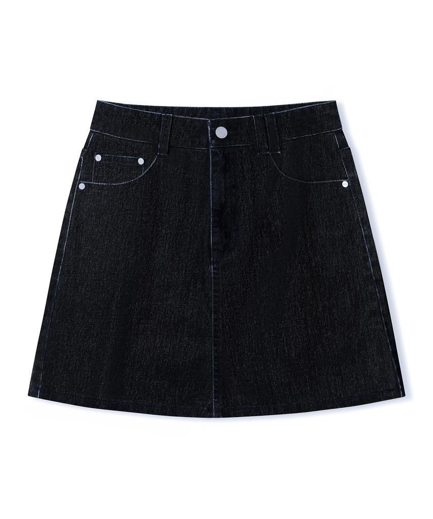 Deketeuumeon [Velvet Denim]Velvet Mini Skirt Dcsk007Black